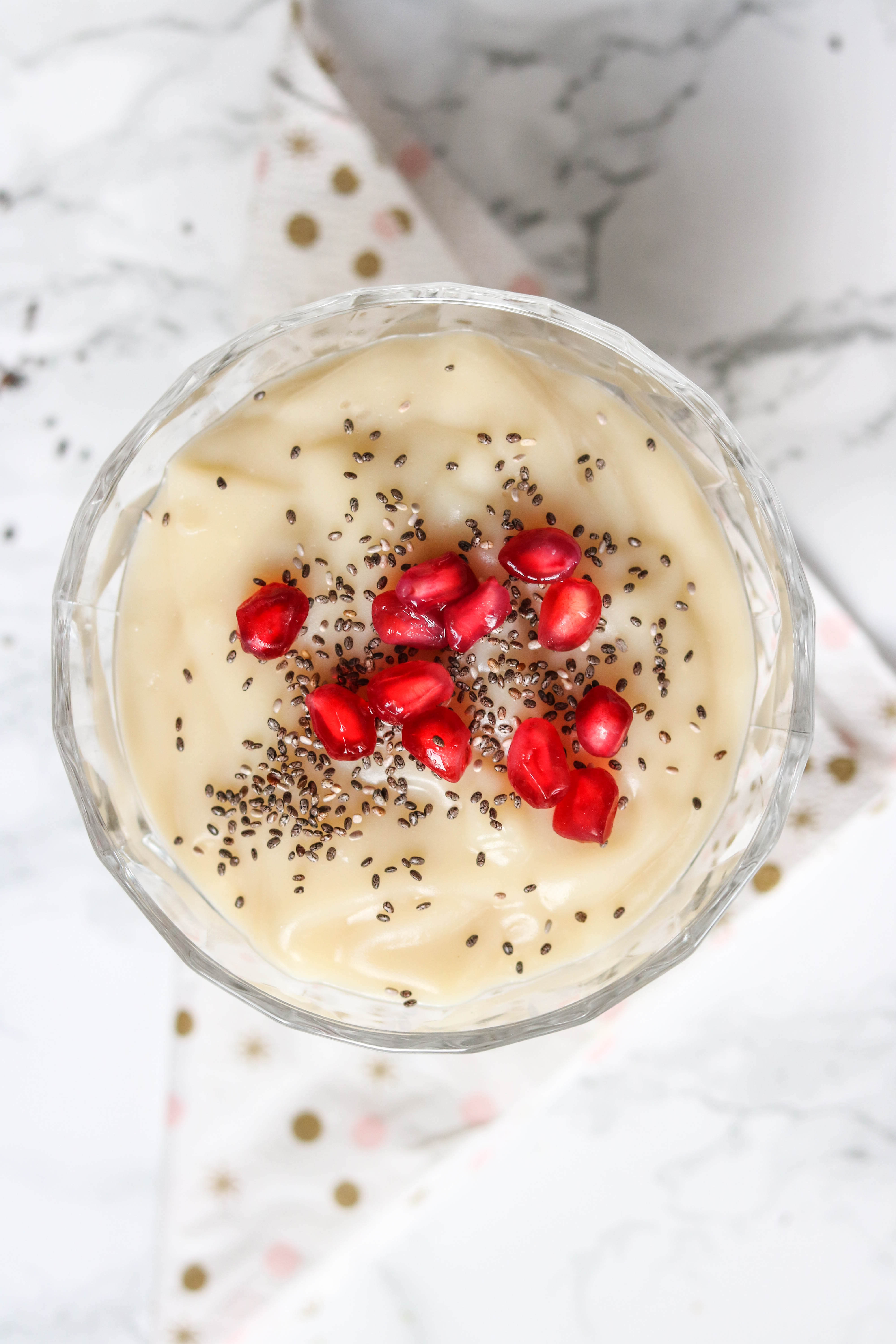 Who says you can't have custard? This delicious millet custard has a tropical flavour and is great as a quick sweet mis afternoon snack, or pudding.