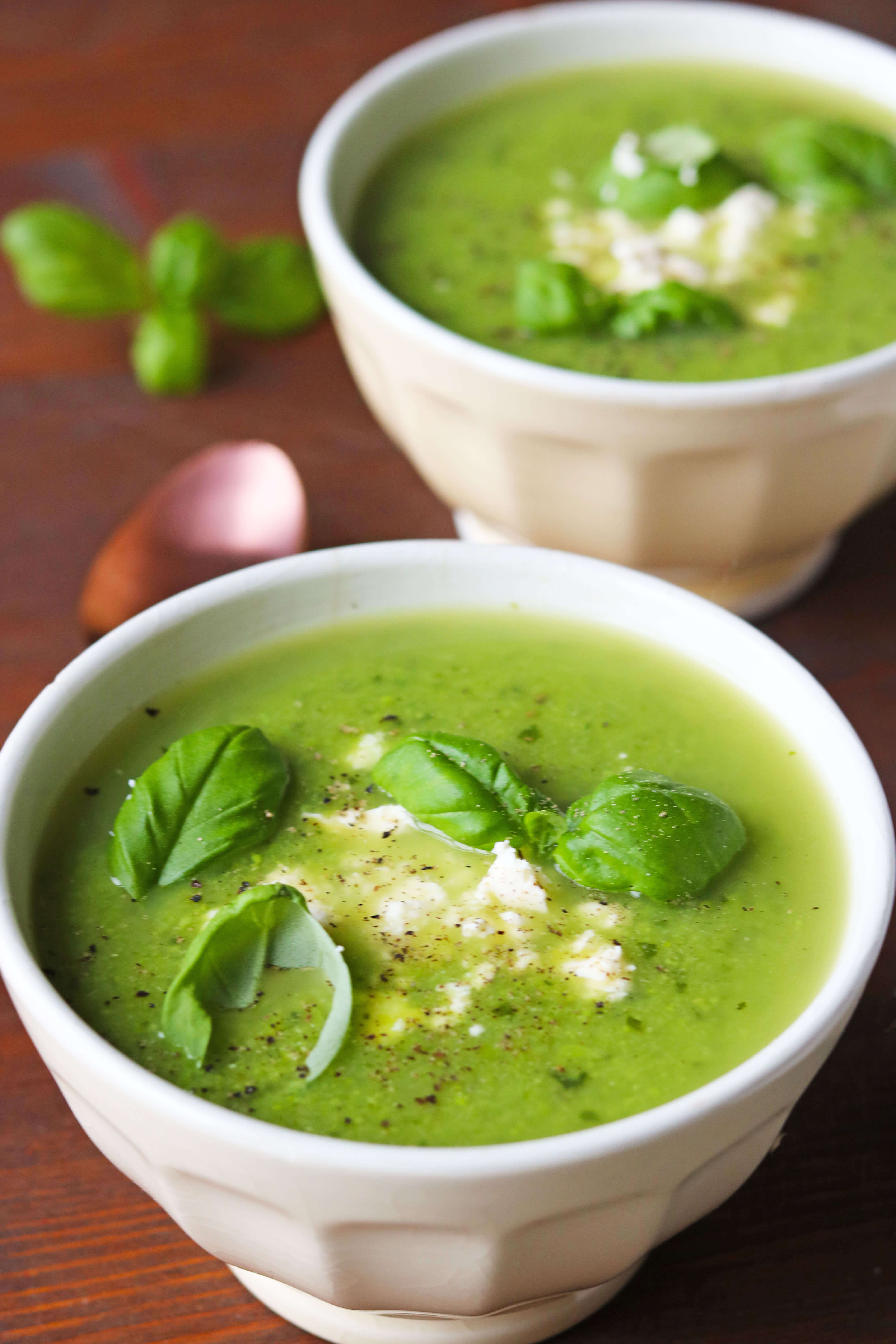 Leek and Pea Soup with Basil. Soup is such a lovely lunch or dinner, especially in the winter months. It can also help keep you feeling fuller for longer.
