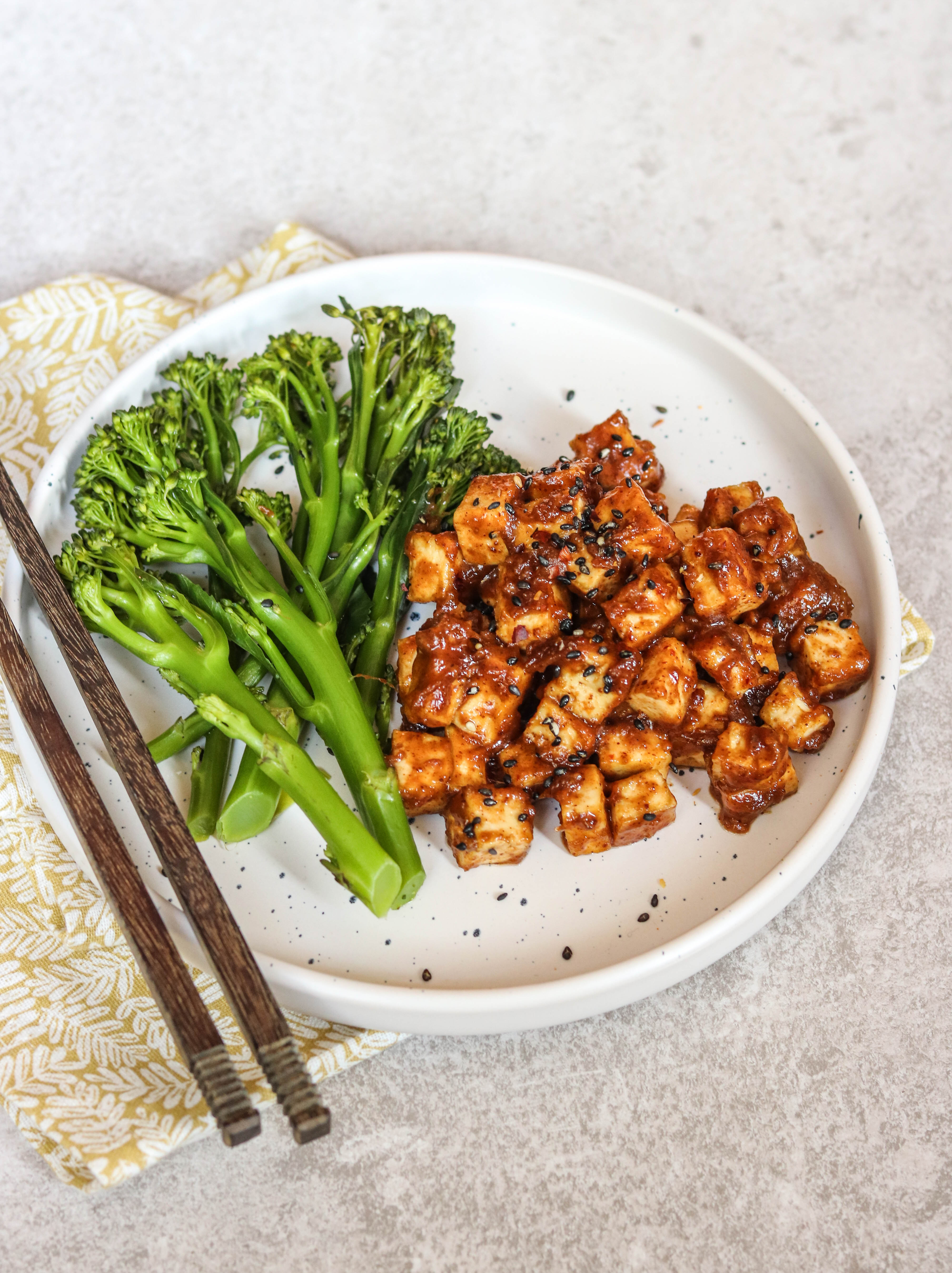 Tofu in a peanut sauce feels as indulgent as a takeaway but with less than half the calories.