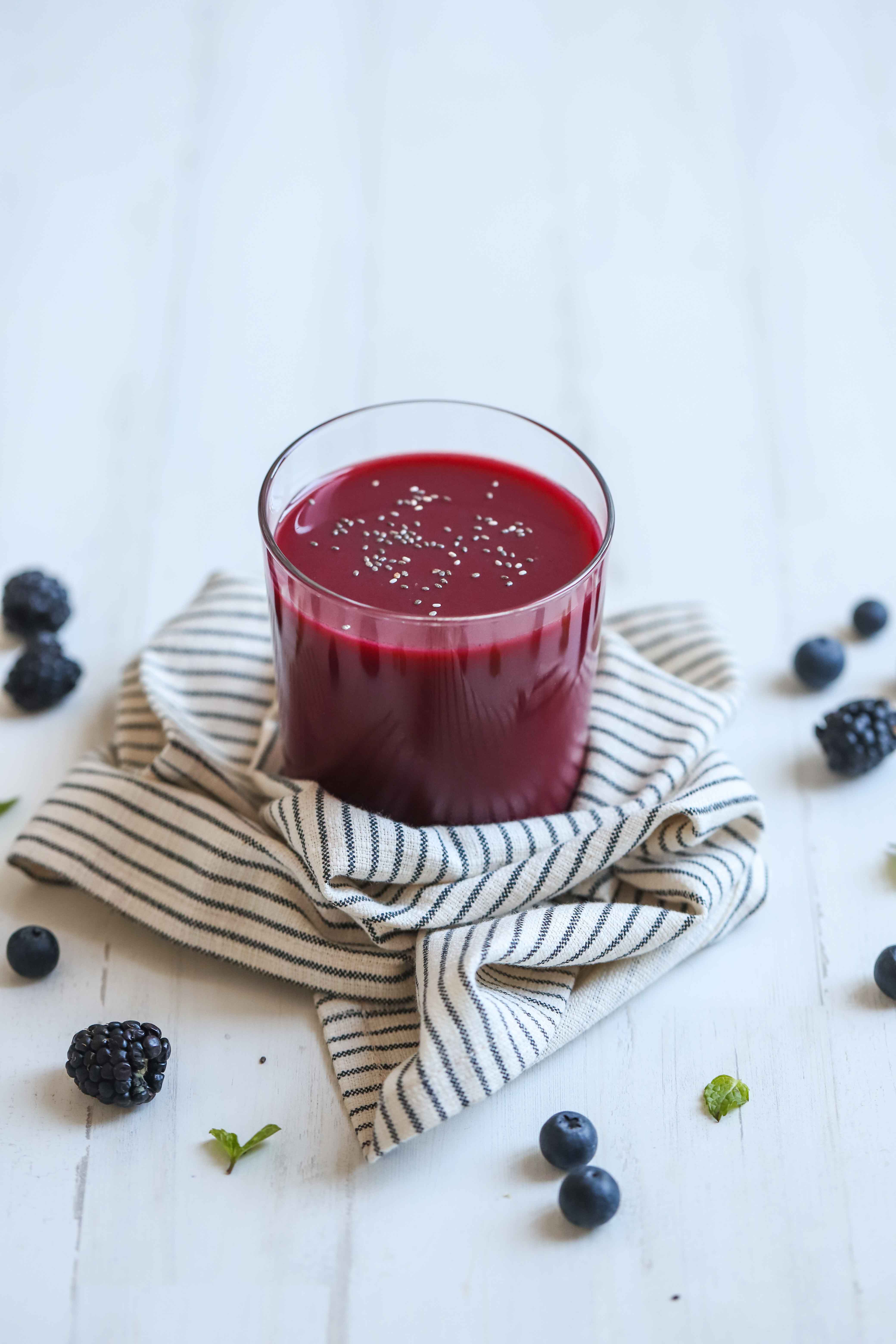Raw beet smoothie, such an easy way to pack your day with fruit and veggies.