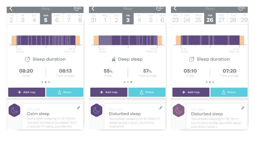 The LEAF also monitors your sleep