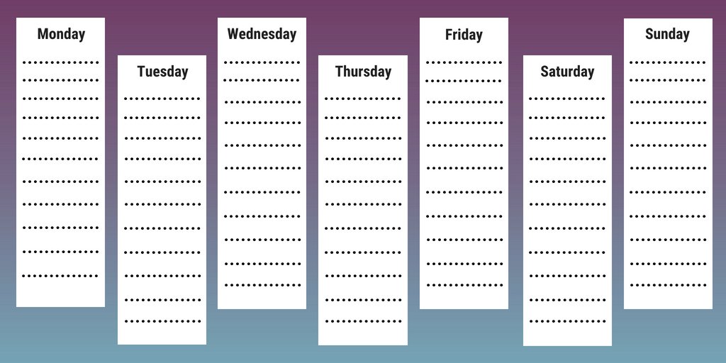 Successful weight loss: Plan weekly